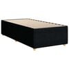 vidaXL Bed Frame Black Polyester fabric, Plywood, Engineered wood Twin