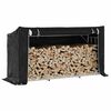 vidaxL Firewood Rack with Rain Cover 78.9"x23.8"x43.5" Galvanized Steel