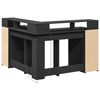 vidaXL Desk Black Engineered wood Large Desk Modern Computer Desk