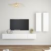 vidaXL TV Cabinet Set Set of 4 White Engineered Wood Medium