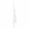 vidaXL Artificial Half Christmas Tree White PVC, steel Slim