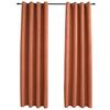vidaXL Blackout Curtains with Metal Rings 2 pcs Rusty 55.1x88.6"