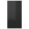 vidaXL TV Cabinet High gloss black Engineered wood 12.0x12.0x23.6 in