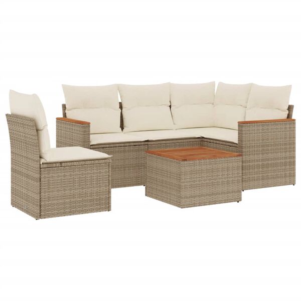 vidaXL Garden Sofa Set Beige