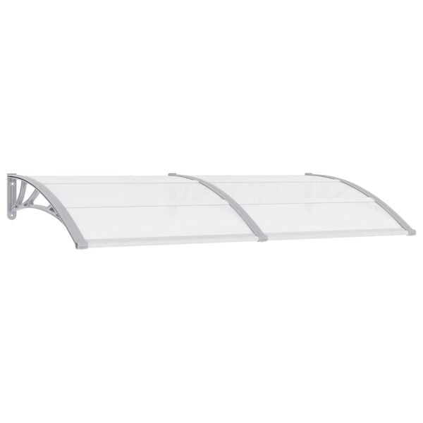 vidaXL Door Canopy Gray and Transparent