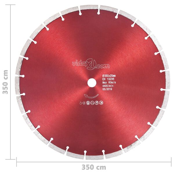 vidaXL Diamond Cutting Disc Steel 13.78 "