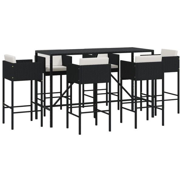 vidaXL Garden Bar Set Black