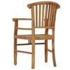 vidaXL Outdoor Chair Set of 2 Teak Teak Hard Wood Medium Durable