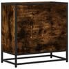 vidaXL Bedside Cabinet Smoked oak Engineered wood, Metal Medium