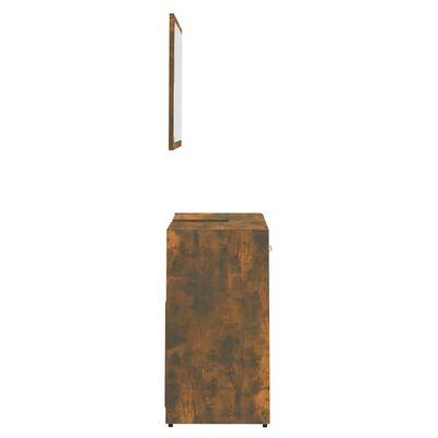 Tall narrow cabinet with wood finish