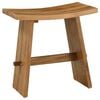 vidaXL Bathroom Stool Brown 19.69 x 11.61 x 19.88 in Solid Teak Wood