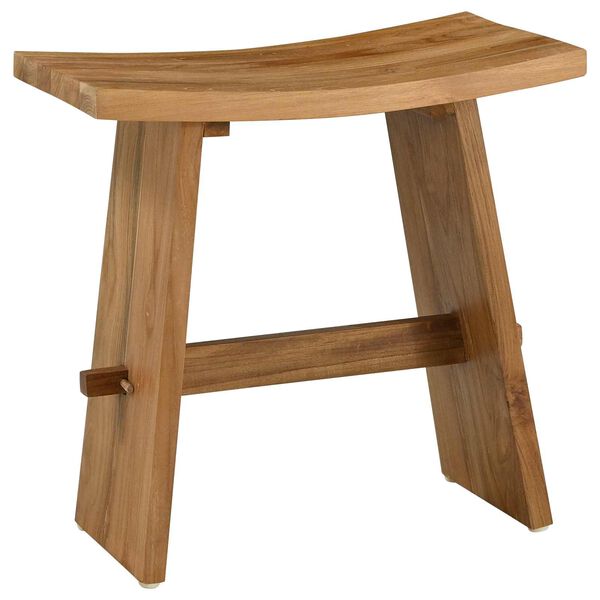 vidaXL Bathroom Stool Brown 19.69 x 11.61 x 19.88 in Solid Teak Wood