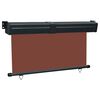 vidaXL Balcony Side Awning Brown Steel 57.1 x 98.4 in Retractable