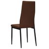 vidaXL Dining Chair Set of 2 Brown Polyester fabric Standard Ergonomic