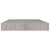 vidaXL Wall Shelf Set of 2 Concrete Grey Honeycomb MDF, Metal