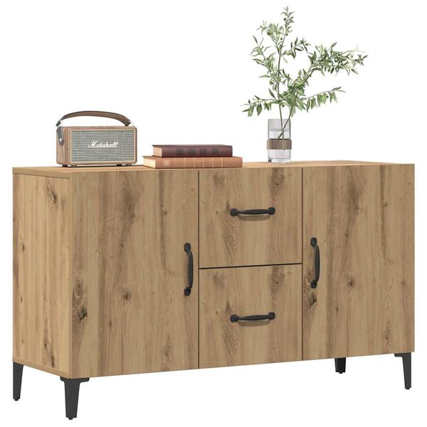 vidaXL Sideboard Artisan oak Engineered wood 39.4 x 14.2 x 23.6 in