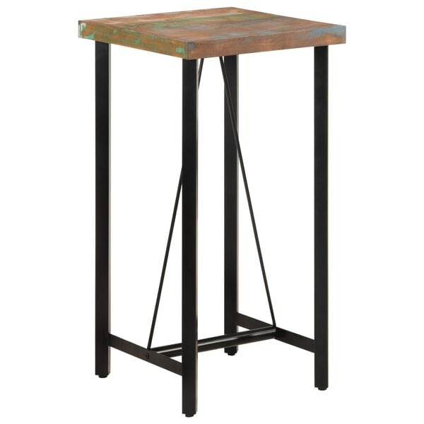 vidaXL Bar Table Mixed color Solid reclaimed wood, iron Standard