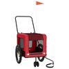 vidaXL Pet Bike Trailer Red and Black Oxford Fabric and Iron Durable