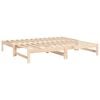 vidaXL Day Bed Natural Wood Solid Pine Wood Double