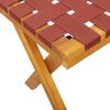 vidaXL Garden Bench Red and brown Solid acacia wood and olefin fiber