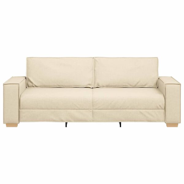 vidaXL Sofa Cream 86.61 x 30.71 x 33.07 in Fabric