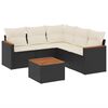 vidaXL Garden Sofa Set Black and Cream