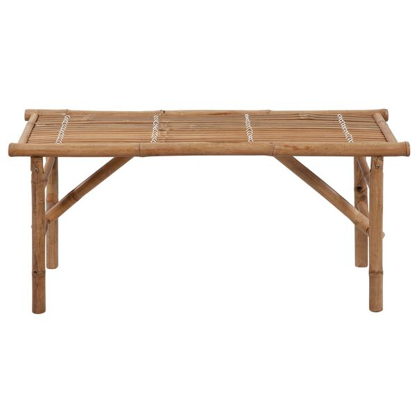 vidaXL Garden Bench Bamboo 46.5 in Foldable Rustic Portable