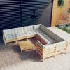 vidaXL Garden Lounge Set Cream Solid pinewood Medium Modular