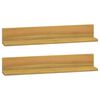 vidaXL Wall Shelf Teak Solid teak wood Wall mounting Wall Shelf