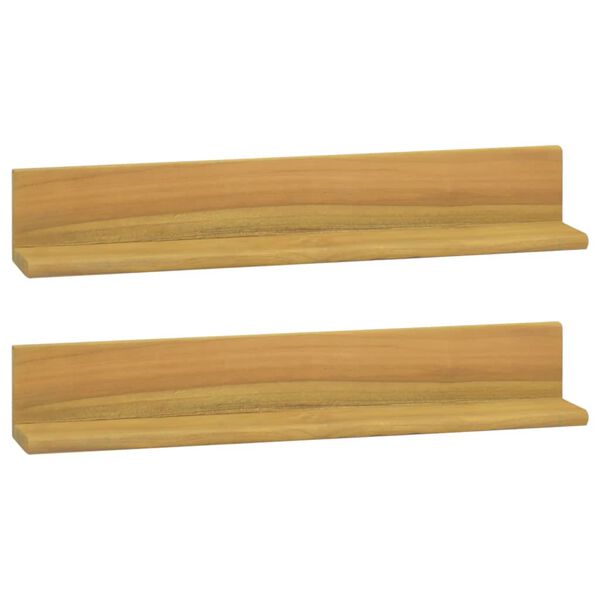 vidaXL Wall Shelf Teak Solid teak wood Wall mounting Wall Shelf