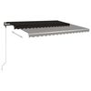 vidaXL Retractable Awning Anthracite Powder-coated aluminum, Polyester