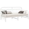 vidaXL Daybed Frame White 35.43 x 78.74 in Powder-Coated Steel