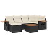 vidaXL Garden Sofa Set Black, Cream White