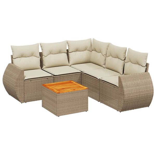 vidaXL Garden Sofa Set Beige