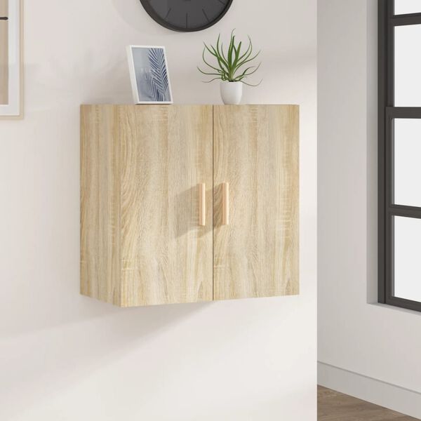 vidaXL Wall Cabinet Sonoma Oak Engineered Wood 23.6 in x 11.8 in x 23.6 in