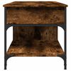 vidaXL Coffee Table Smoked Oak Engineered Wood, Metal Medium