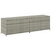 vidaXL Storage Chest Grey Polyethylene Rattan 78.7 in x 19.7 in x 23.6 in