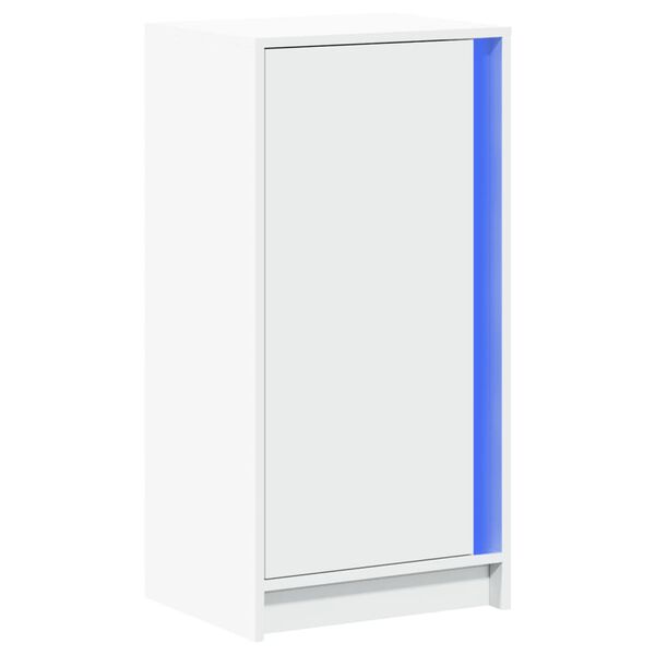 vidaXL Sideboard White Engineered wood, glass 16.7 x 13.4 x 33.5 in