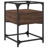 vidaXL Bedside Cabinet Brown Oak Engineered Wood Bedside Cabinet Square
