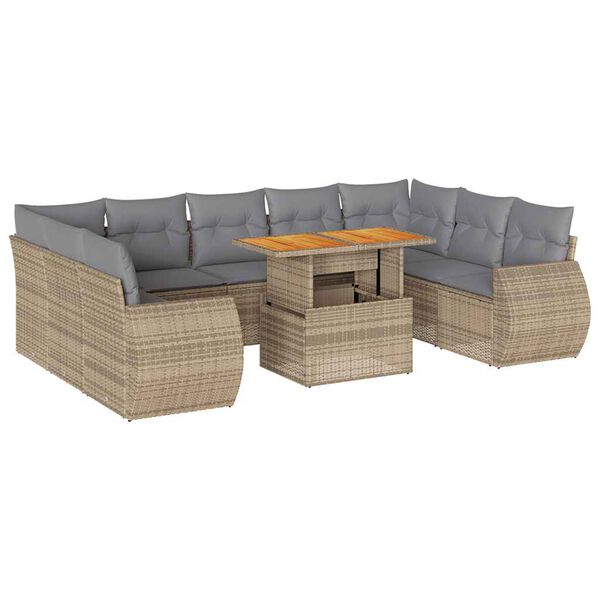 vidaXL Garden Sofa Set Beige