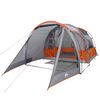 vidaXL Camping Tent Tunnel 4-Person Gray Waterproof