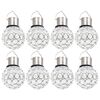 vidaXL Hanging Solar Lamps 8 pcs LED Lights RGB