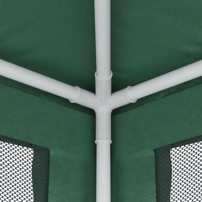 vidaXL Party Tent with 4 Mesh Sidewalls Green 9.8'x9.8' HDPE