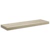 vidaXL Wall Shelf Set of 2 Oak Honeycomb MDF, metal 31.5 x 9.3 x 1.5 in