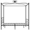vidaXL Bed Frame Black Metal Double Beds Classic/Traditional Bed Frame