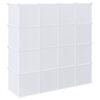 vidaXL Storage Cube Organizer White Polypropylene Large Modular