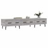 vidaXL TV Cabinet Grey Sonoma Engineered wood, iron 59.1 in TV Cabinet