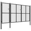 vidaXL Garden Gate Steel 157.4"x59" Anthracite