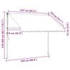 vidaXL Retractable Awning Cream Polyester with PU coating, Steel Medium