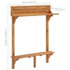 vidaXL Bar Table Natural wood Solid acacia wood Medium Footrest